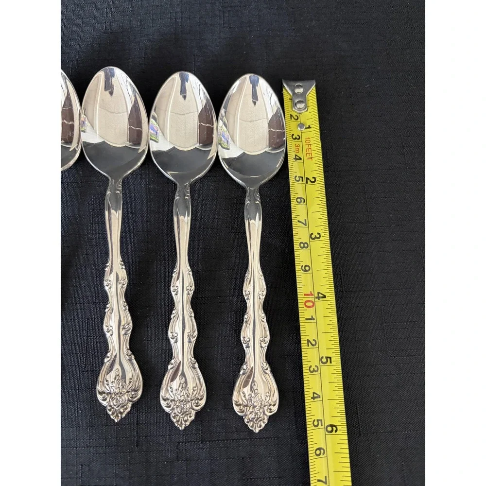 International Silverplate Ornate Forks & Teaspoons Flatware Baroque Rococo Style